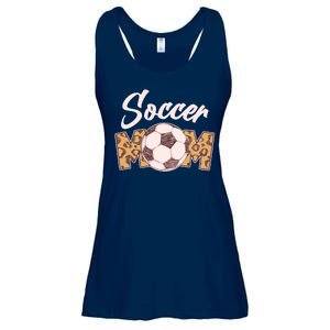 Soccer Mom Stylish Leopard Print Ladies Essential Flowy Tank