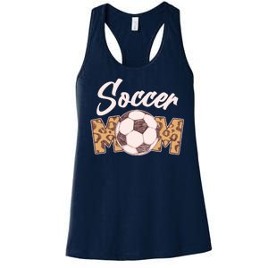 Soccer Mom Stylish Leopard Print Women's Racerback Tank