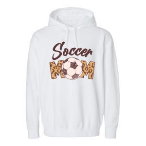 Soccer Mom Stylish Leopard Print Garment-Dyed Fleece Hoodie