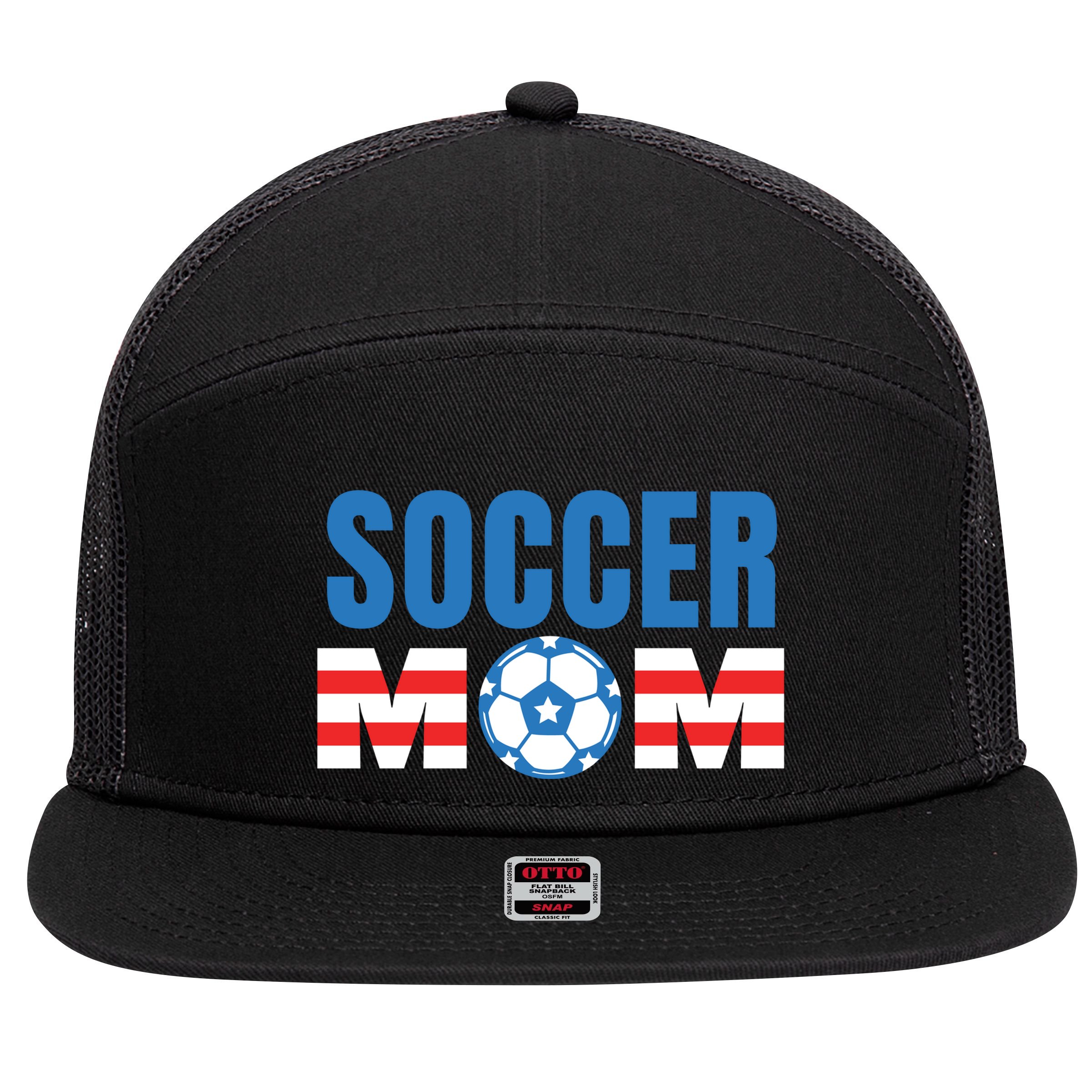 Soccer Mom USA 7 Panel Mesh Trucker Snapback Hat