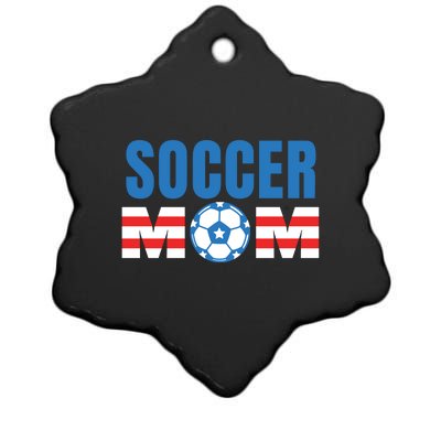 Soccer Mom USA Ceramic Star Ornament