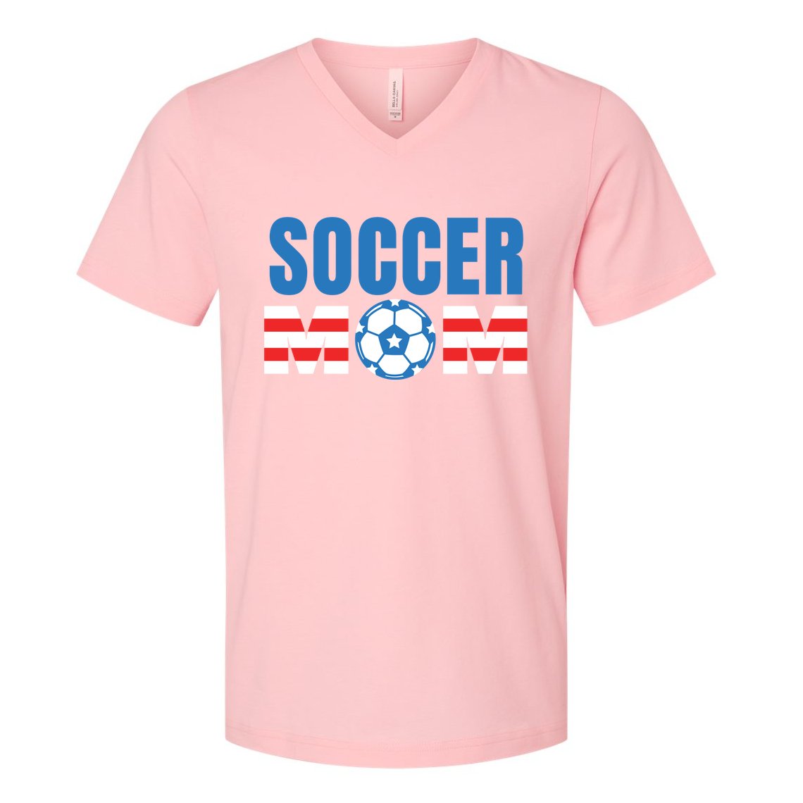 Soccer Mom USA V-Neck T-Shirt