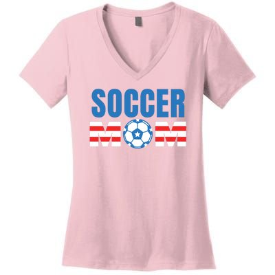 Soccer Mom USA Women's V-Neck T-Shirt