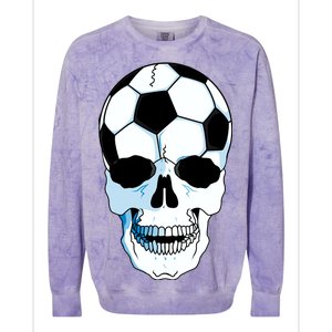 Soccer Skull Colorblast Crewneck Sweatshirt