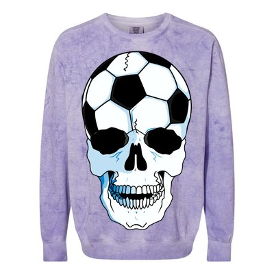 Soccer Skull Colorblast Crewneck Sweatshirt