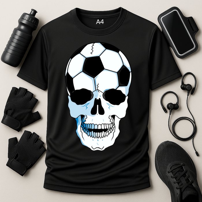 Soccer Skull Cooling Performance Crew T-Shirt