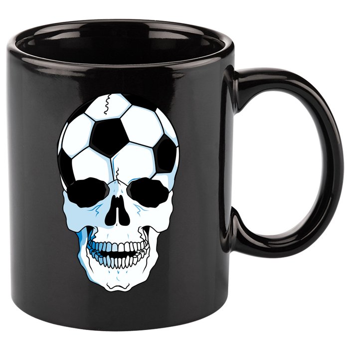 Soccer Skull 11oz C Handle Ceramic Mug