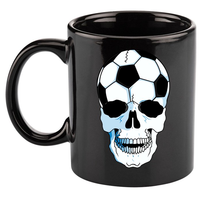 Soccer Skull 11oz C Handle Ceramic Mug