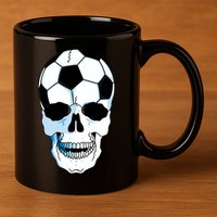 Soccer Skull 11oz C Handle Ceramic Mug