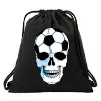 Soccer Skull Drawstring Bag