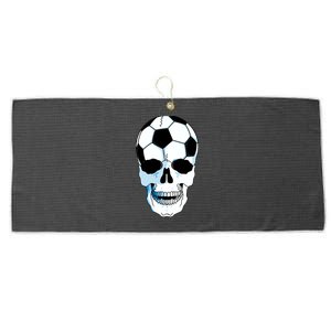 Soccer Skull Large Microfiber Waffle Golf Towel