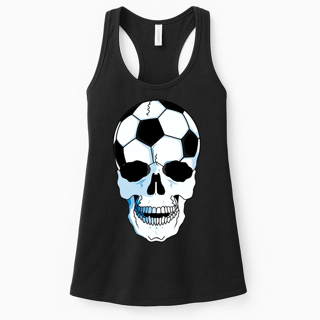 Soccer Skull Womens Tank Top