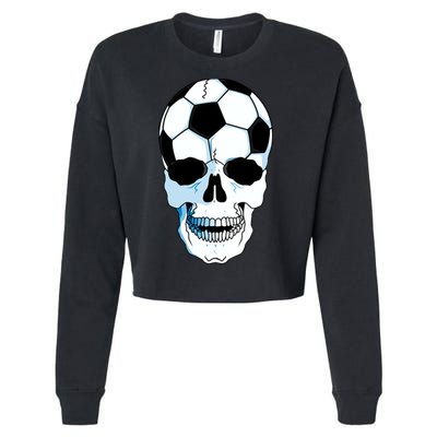 Soccer Skull Cropped Pullover Crew