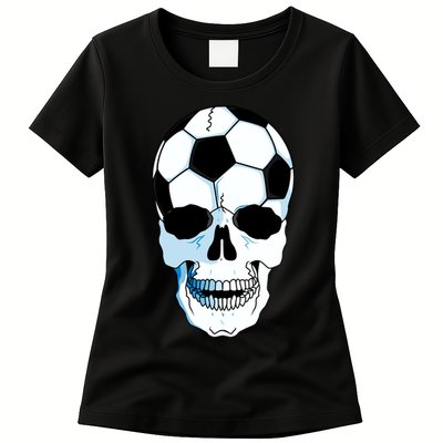 Soccer Skull Womens T-Shirt