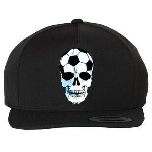 Soccer Skull Wool Snapback Cap