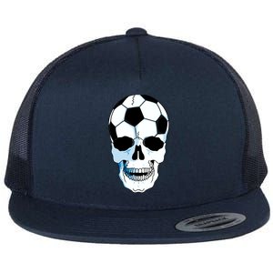 Soccer Skull Flat Bill Trucker Hat