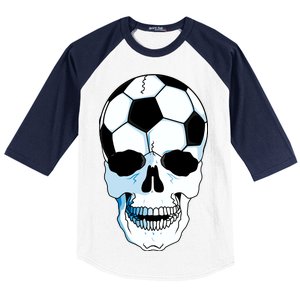 Soccer Skull Baseball Sleeve Shirt