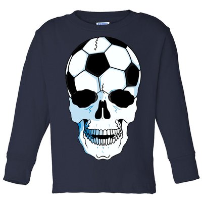 Soccer Skull Toddler Long Sleeve Shirt