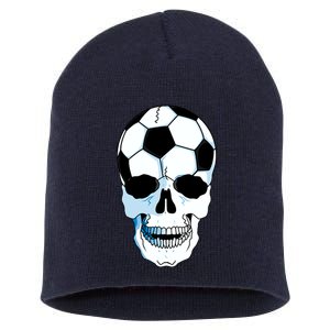 Soccer Skull Short Acrylic Beanie