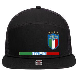 Soccer Team Championship Italia Italy Logo 7 Panel Mesh Trucker Snapback Hat