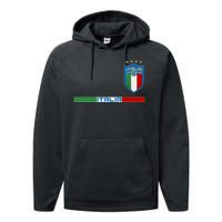 Soccer Team Championship Italia Italy Logo Performance Fleece Hoodie