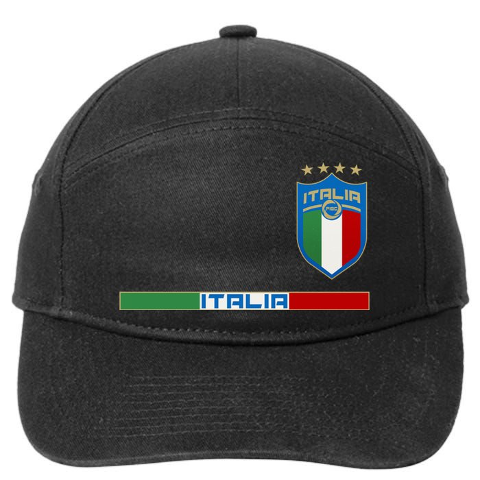 Soccer Team Championship Italia Italy Logo 7-Panel Snapback Hat