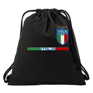 Soccer Team Championship Italia Italy Logo Drawstring Bag