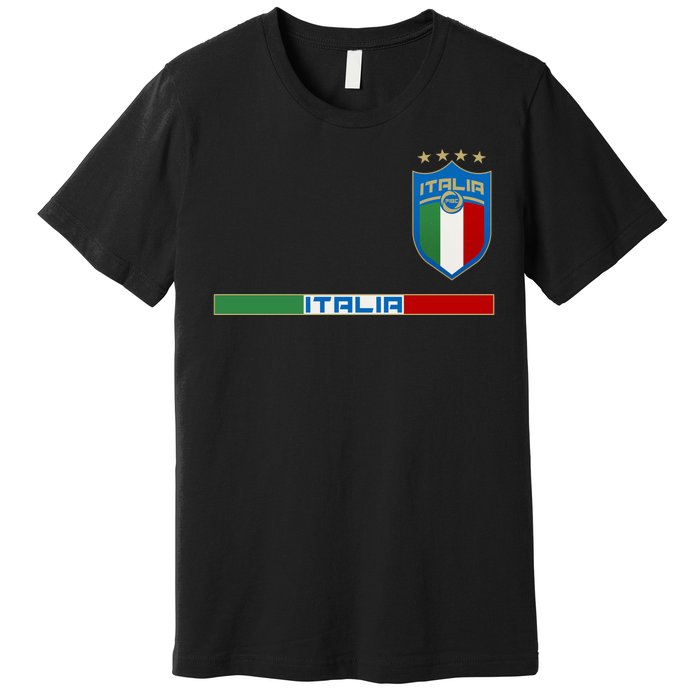 Soccer Team Championship Italia Italy Logo Premium T-Shirt