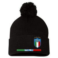 Soccer Team Championship Italia Italy Logo Pom Pom 12in Knit Beanie