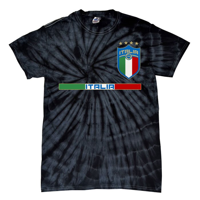 Soccer Team Championship Italia Italy Logo Tie-Dye T-Shirt