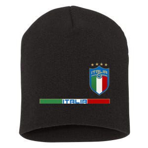 Soccer Team Championship Italia Italy Logo Short Acrylic Beanie