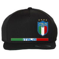 Soccer Team Championship Italia Italy Logo Wool Snapback Cap