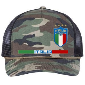 Soccer Team Championship Italia Italy Logo Retro Rope Trucker Hat Cap