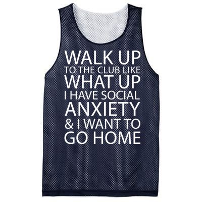 Social Anxiety Mesh Reversible Basketball Jersey Tank