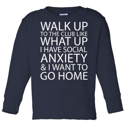 Social Anxiety Toddler Long Sleeve Shirt