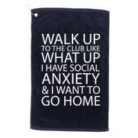 Social Anxiety Platinum Collection Golf Towel