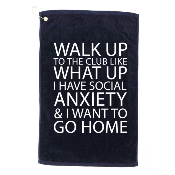 Social Anxiety Platinum Collection Golf Towel