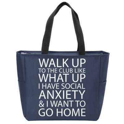 Social Anxiety Zip Tote Bag