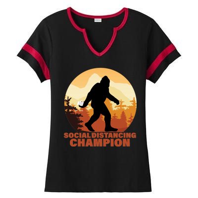 Social Distancing Champion Ladies Halftime Notch Neck Tee