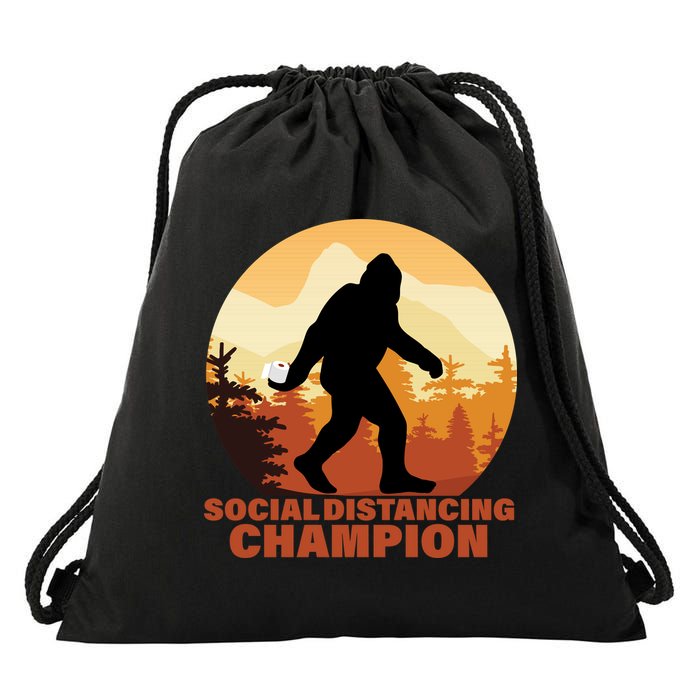 Social Distancing Champion Drawstring Bag