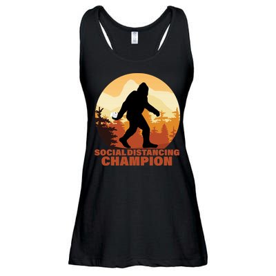 Social Distancing Champion Ladies Essential Flowy Tank