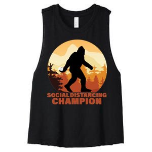 Social Distancing Champion Women's Racerback Cropped Tank