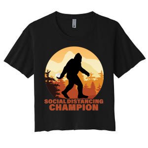 Social Distancing Champion Women's Crop Top Tee