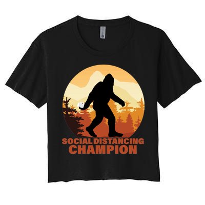 Social Distancing Champion Women's Crop Top Tee