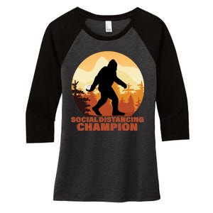 Social Distancing Champion Women's Tri-Blend 3/4-Sleeve Raglan Shirt