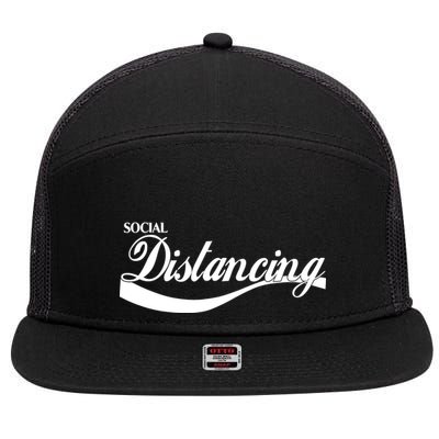 Social Distancing Cola Logo 7 Panel Mesh Trucker Snapback Hat