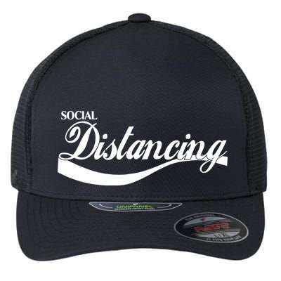 Social Distancing Cola Logo Flexfit Unipanel Trucker Cap