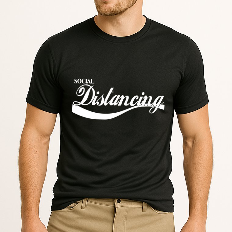 Social Distancing Cola Logo Cooling Performance Crew T-Shirt