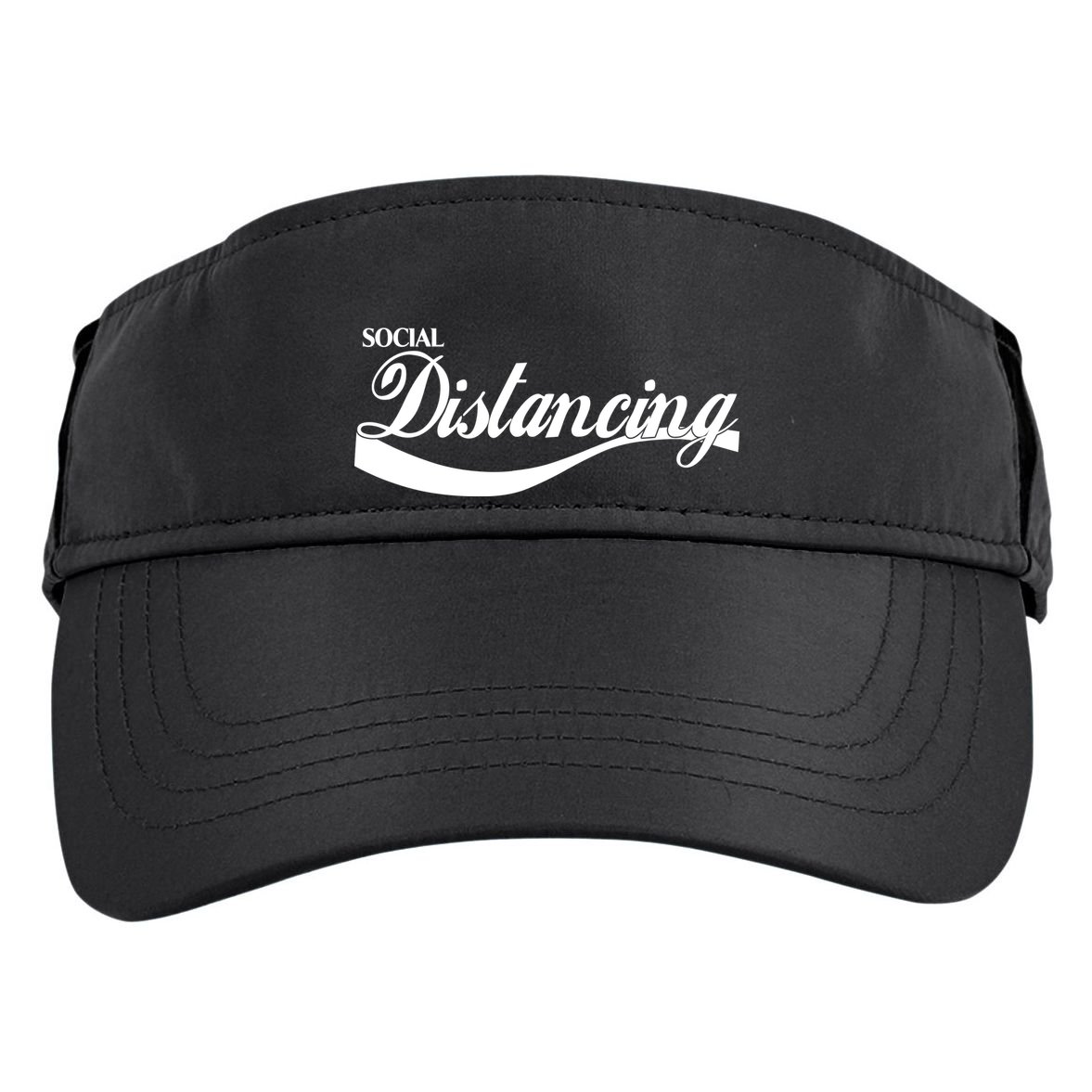 Social Distancing Cola Logo Adult Drive Performance Visor