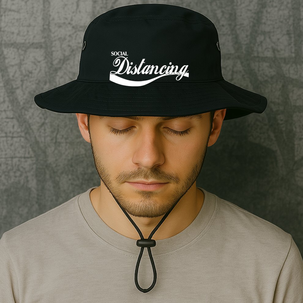 Social Distancing Cola Logo Bucket Hat